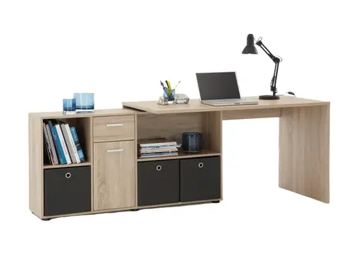 Schreibtisch- LB ca. 136x67 cm, Eiche