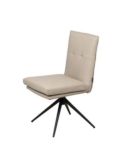 Stuhl MARCELLA - drehbar, Leder, Latte