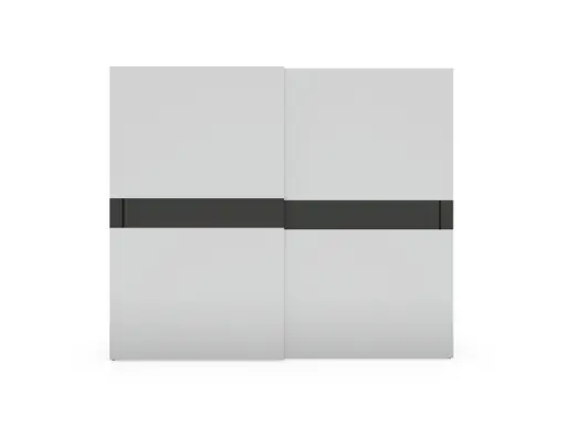 Schiebetürenschrank Loretto - B ca. 280 cm, Lack matt, Weiß