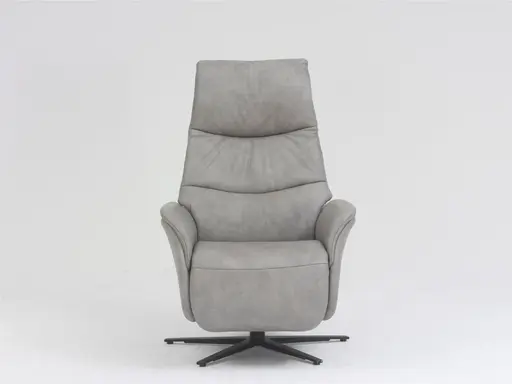 Sessel - Relaxfunktion, Leder, Grau