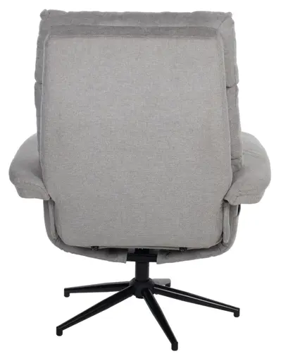 Relaxsessel mit Hocker - drehbar, Relaxfunktion, Webstoff, Steingrau