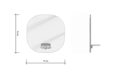 Spiegel Signe - ca. 75x75 cm, Parsolglas, Eiche