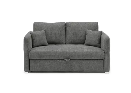 Sofa JORDEN - 2,5-Sitzer, inkl. Schlaffunktion, verstellbare Armlehnen, Stoff, Dunkelgrau