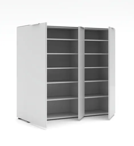 Schuhschrank - B ca. 136 cm, Weiß