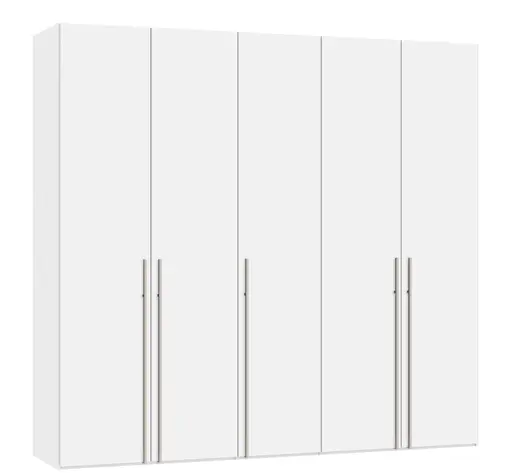 Drehtürenschrank JOIN IT- B ca. 252 cm,  Weiß, Glas, Weiß