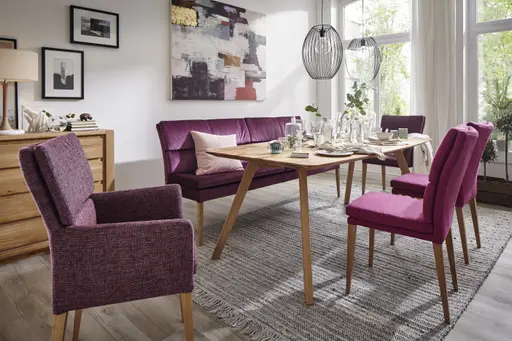 Esstisch Phoenix - LB ca. 220x100 cm, Eiche massiv, Bianco geölt