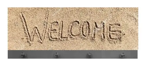 Wandgarderobe - B ca. 80 cm, Sand, Alufarben