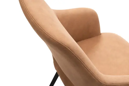 Armlehnstuhl - Stoff, Caramel