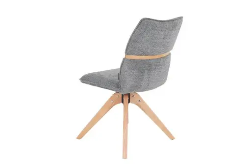 Stuhl MAROU - drehbar, Stoff, Graublau