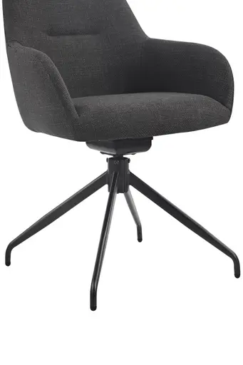 Armlehnstuhl - drehbar, Stoff, Anthrazit