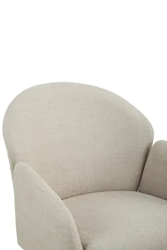 Armlehnstuhl - drehbar, Stoff, Beige-Creme