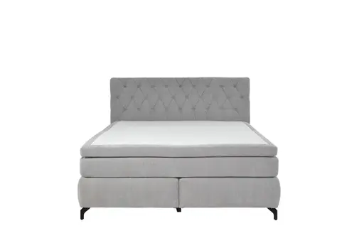 Boxspringbett JOLIN MIX- Liegefläche ca. 180x200 cm, Stoff Grau