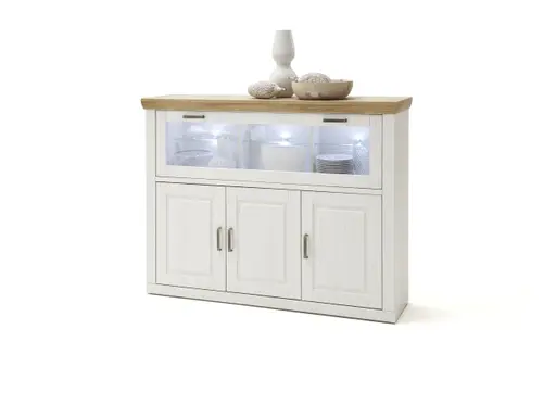 Highboard - mit Beleuchtung, Pinie Nachbildung