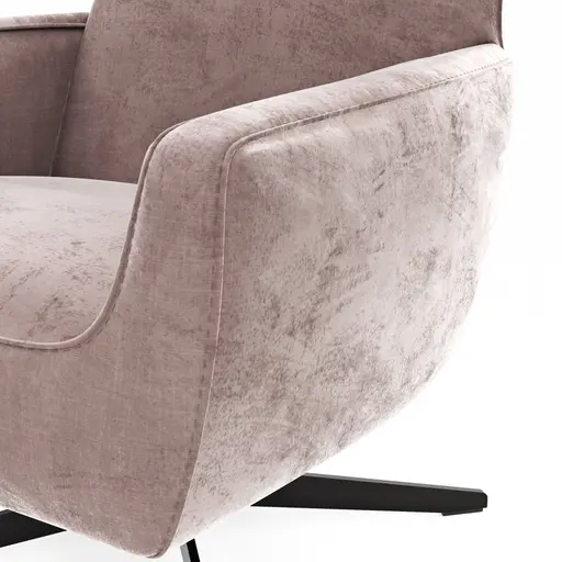 Drehsessel Matina - Größe L, Velour, Mauve