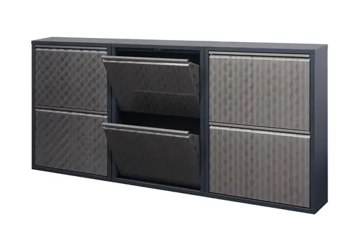 Schuhschrank - B ca. 50 cm, Dunkelgrau