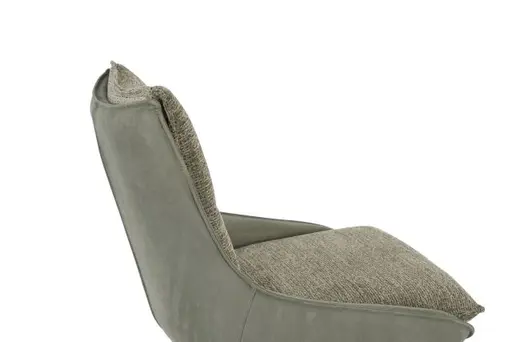 Stuhl MANDY - drehbar, Stoff, Grün