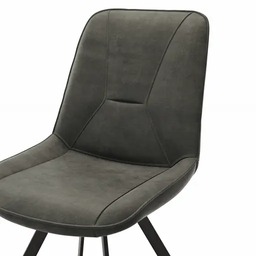Stuhl Wesley - Stoff, Anthrazit