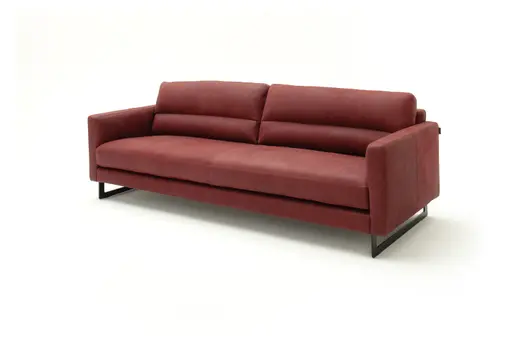 Sofa Cuneo - Sofa 3,5-Sitzer, Leder, Wild Berry