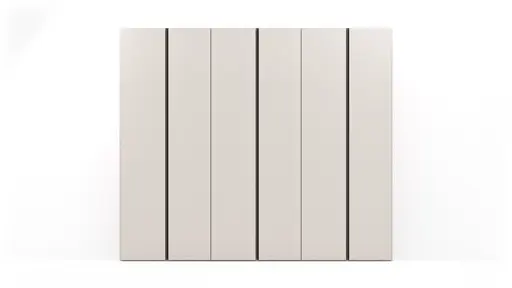 Drehtürenschrank Loretto - B ca. 280 cm, Gola, Lack matt, Perlmutt