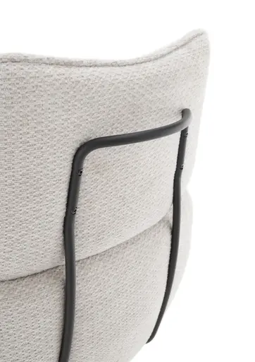 Armlehnstuhl MARGIT - drehbar, Stoff, Silberfarben