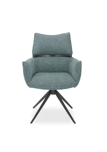 Armlehnstuhl MARJA - drehbar, Stoff, Türkis