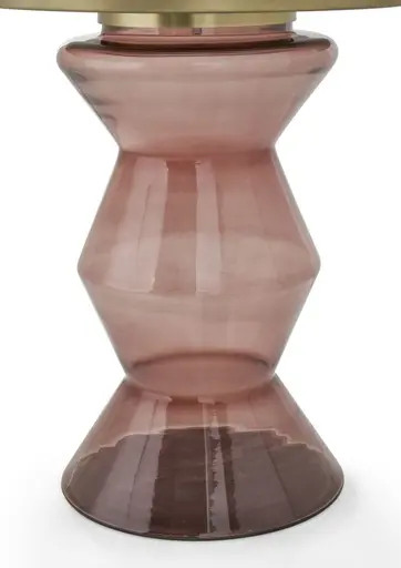 Beistelltisch - Ø/H ca. 50x53 cm, Schwarz, Rot