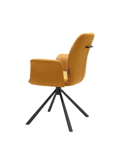 Armlehnstuhl MANOA - drehbar, Stoff, Senfgelb