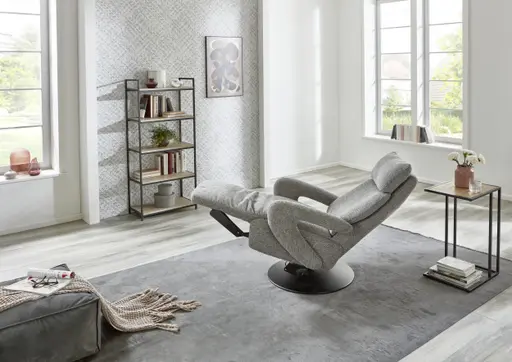 Sessel - Größe XS, Relaxfunktion, Stoff, Grau