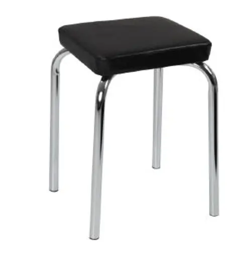 Hocker - Kunstleder, Schwarz