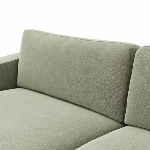 Sofa Juni - 3-Sitzer, Stoff, Lindgrün