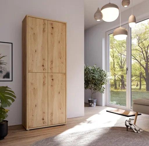 Schuhschrank FAID- B ca. 75 cm, Eiche Dekor