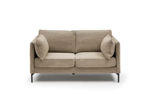 Sofa - 2-Sitzer, Stoff, Braun