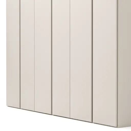 Drehtürenschrank Loretto - B ca. 280 cm, Melamin, Perlmutt