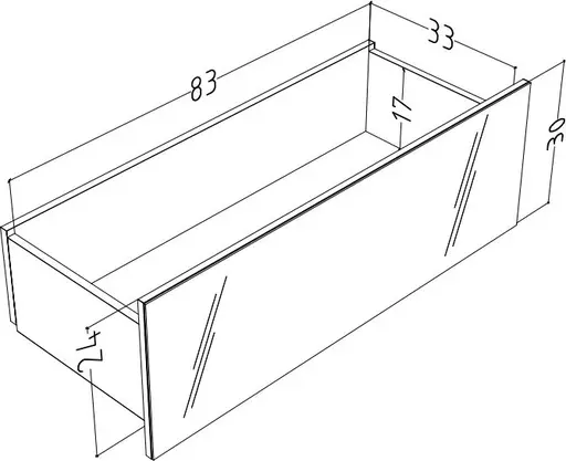 Lowboard - B ca. 181 cm, Anthrazit