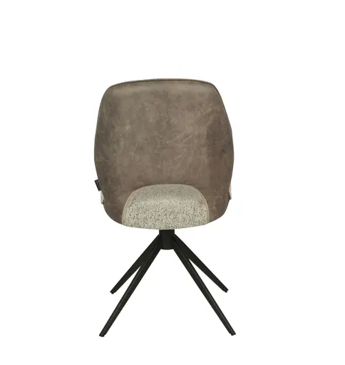 Stuhl MAILE - drehbar, Stoff, Braun