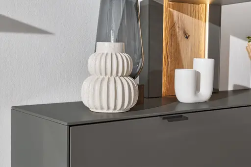 Wohnwand Tucson - inkl. Beleuchtung, Lack, Anthrazit