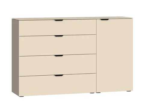 Kommode JOIN IT- Nougat, Glas, Creme