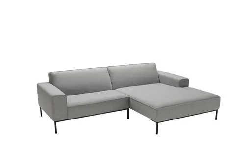 Ecksofa Morten - 1,5-Sitzer, Longchair rechts, Stoff, Grau