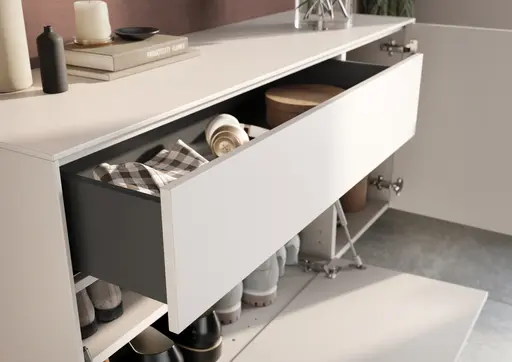 Schuhschrank GEENA - B ca. 137 cm, Kaschmir