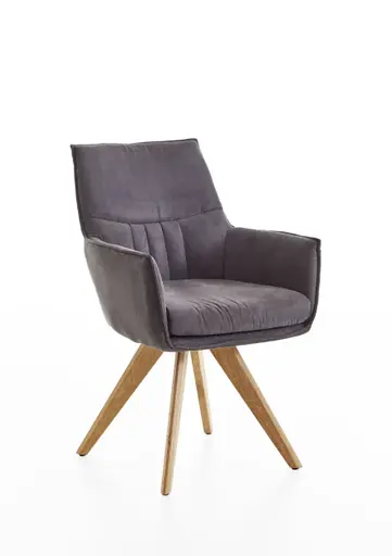 Armlehnstuhl - Stoff, Anthrazit, drehbar