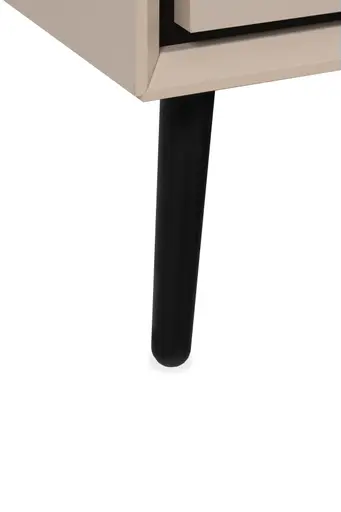 Vitrine - B ca. 60 cm, Sand, Schwarz