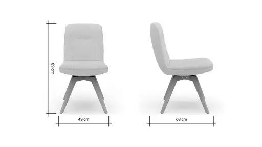 Stuhl Kamari - Stoff, Beige