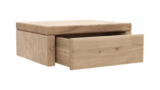 Nachttisch 1660 - Wildeiche bianco, sandgestrahlt