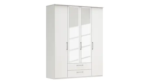 Drehtürenschrank Viana - B. ca. 180cm, Lack, Weiß