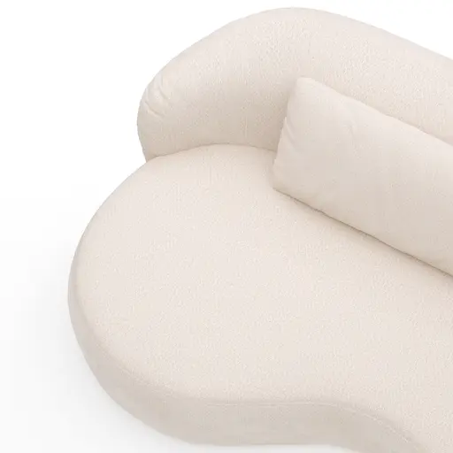 Chaiselongue Karasu - Stoff, Creme