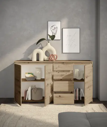 Kommode - B ca. 160 cm, Artisan Eiche Nachbildung