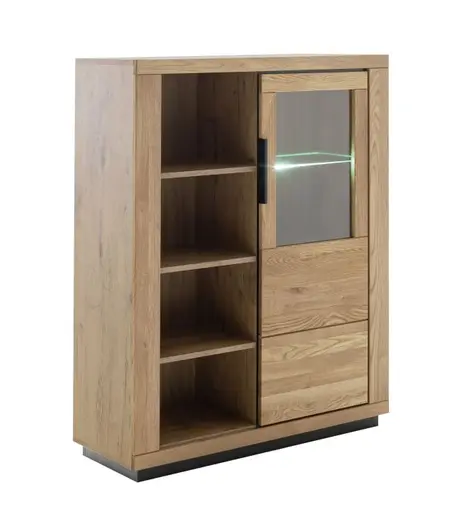 Highboard - B ca. 98 cm, Wildeiche massiv geölt