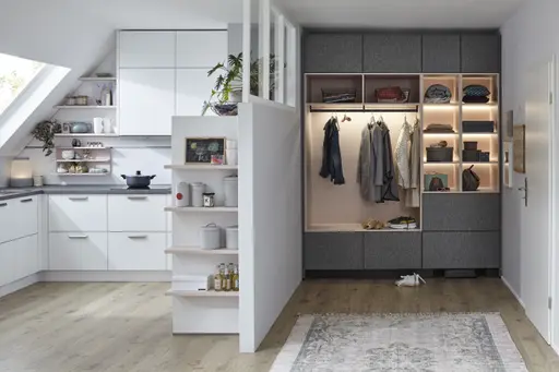 U-Küche 50.100 GL 5 521, Kristallweiß