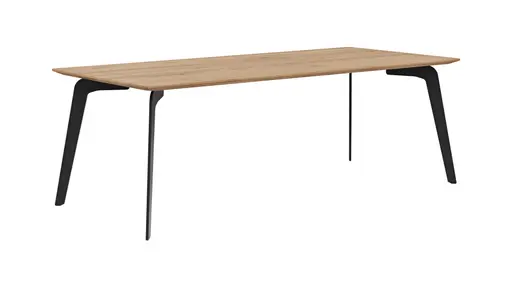 Esstisch Phoenix - LB ca. 220x100cm, Eiche geölt mit Epoxidharz dunkel