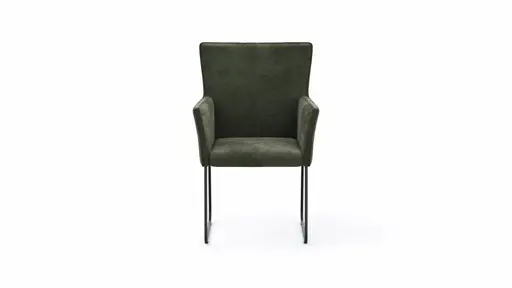 Armlehnstuhl 4110 - Stoff, Schlammgrün